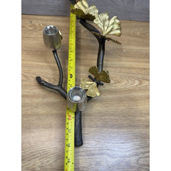 Michael Aram Butterfly Ginkgo Candle-Holder Centerpiece Bronze Nickel - Picture 9 of 15